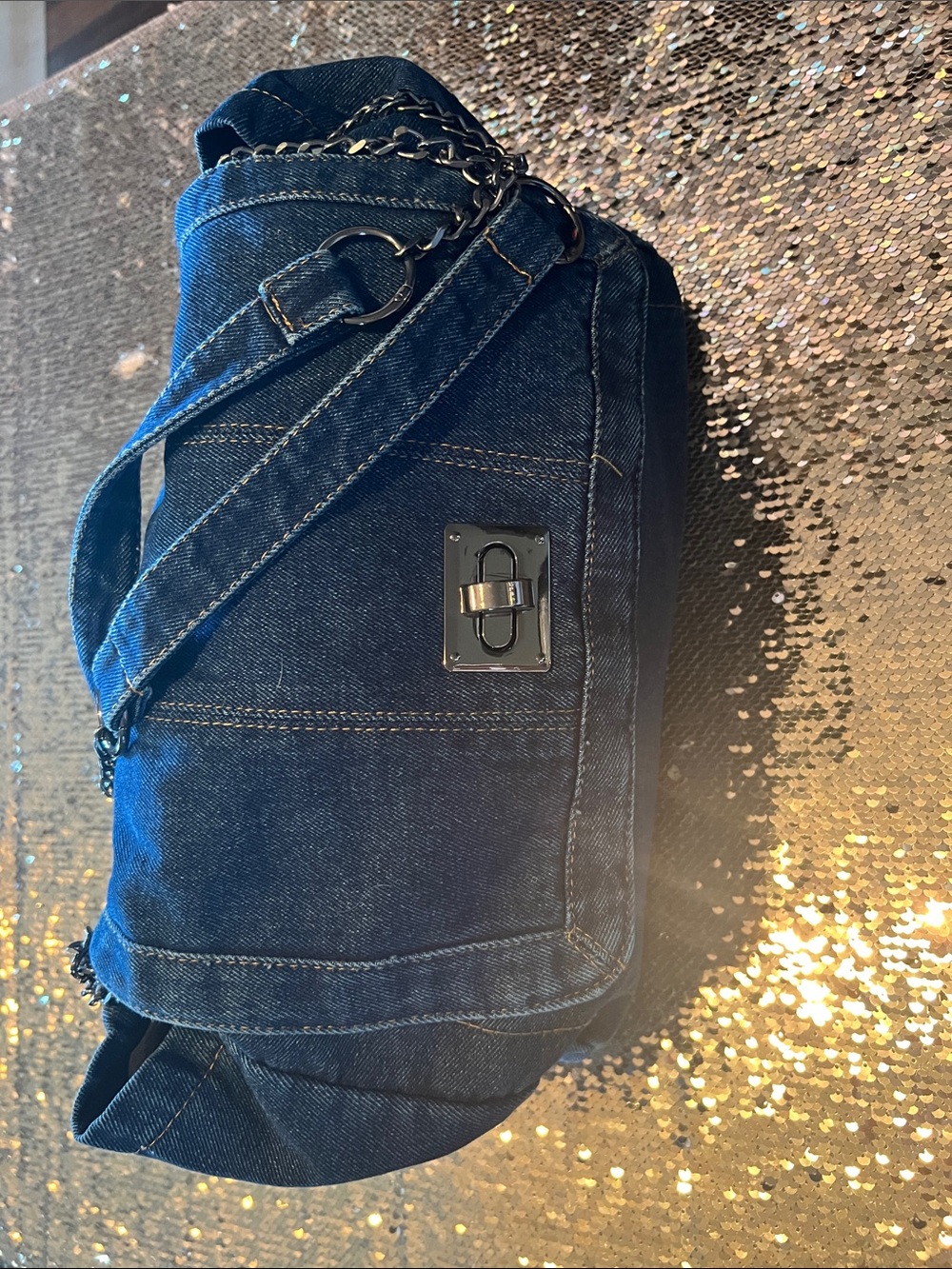 Vintage Blue Jean Purse